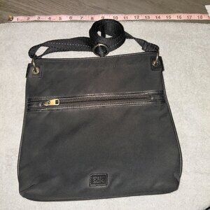 The Sak Black Nylon Messenger Crossbody Bag
